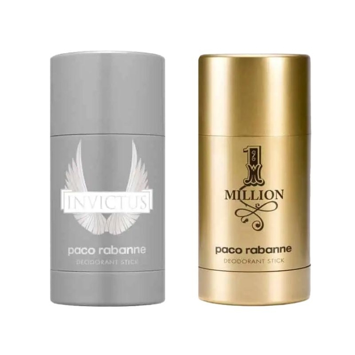 Paco Rabanne 2-pack Paco Rabanne 1 Million + Invictus Deostick 75ml i gruppen SKÖNHET & HÄLSA / Doft & Parfym / Deodorant / Deo för honom hos TP E-commerce Nordic AB (C13888)