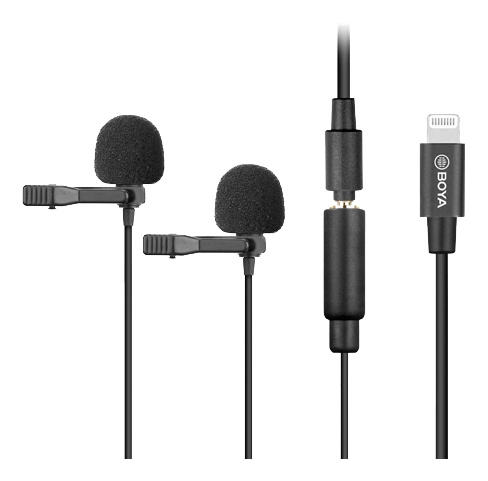 BOYA Dual-microphone for iOS device i gruppen HEMELEKTRONIK / Ljud & Bild / Handhållna mikrofoner hos TP E-commerce Nordic AB (C13943)