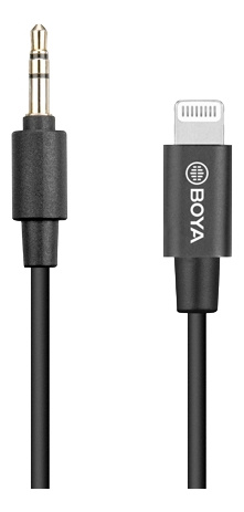 BOYA BY-K1 3.5mm TRS Male > Lightning Male Audio Adapter, 0.2m i gruppen SMARTPHONE & SURFPLATTOR / Laddare & Kablar / Kablar / Kablar Lightning hos TP E-commerce Nordic AB (C13950)