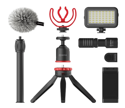 BOYA Vlogging Kit 2 i gruppen HEMELEKTRONIK / Ljud & Bild / Handhållna mikrofoner hos TP E-commerce Nordic AB (C13964)