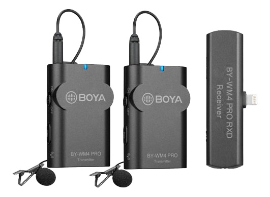 BOYA BY-WM4 Pro-K4, wireless microphone system iOS devices 2.4GHz i gruppen HEMELEKTRONIK / Ljud & Bild / Handhållna mikrofoner hos TP E-commerce Nordic AB (C13967)