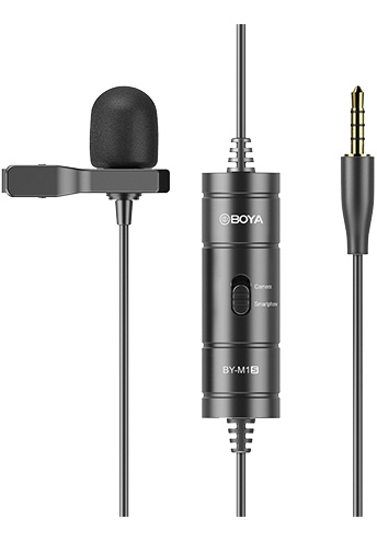 BOYA Lavalier Microphone BY-M1S black i gruppen HEMELEKTRONIK / Ljud & Bild / Handhållna mikrofoner hos TP E-commerce Nordic AB (C13996)