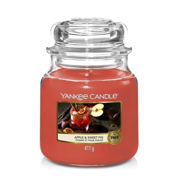 Yankee Candle Classic Medium Jar Apple and Sweet Fig 411g i gruppen SKÖNHET & HÄLSA / Doft & Parfym / Övrig doft / Doftljus hos TP E-commerce Nordic AB (C14059)