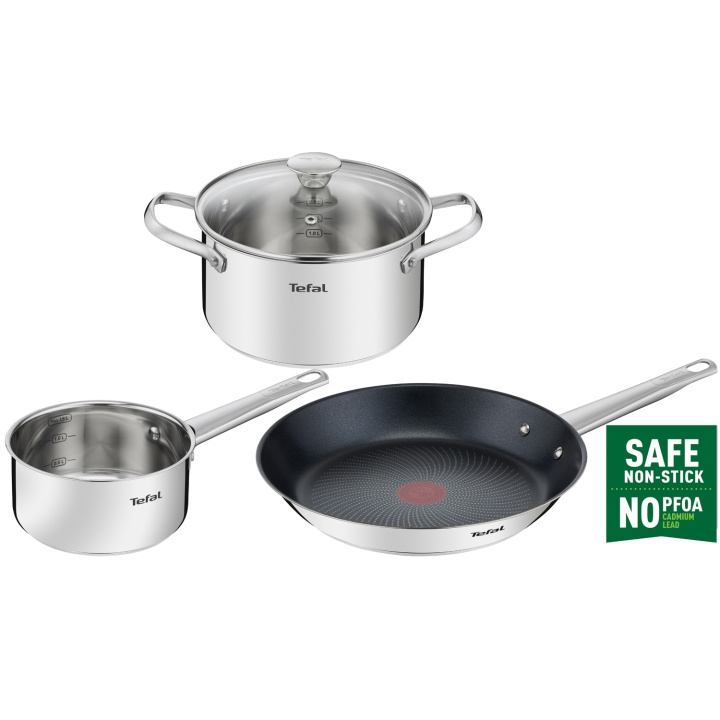 Tefal Cook eat Set 4 delar rostfritt stål i gruppen HEM, HUSHÅLL & TRÄDGÅRD / Köksredskap / Grytor & Kastruller hos TP E-commerce Nordic AB (C14064)