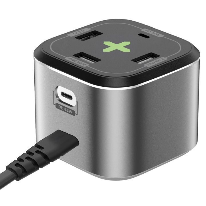 Celly Power Station 65W 3xUSB-A 2xUSB-C PD i gruppen SMARTPHONE & SURFPLATTOR / Laddare & Kablar / Väggladdare / Väggladdare Typ C hos TP E-commerce Nordic AB (C14083)