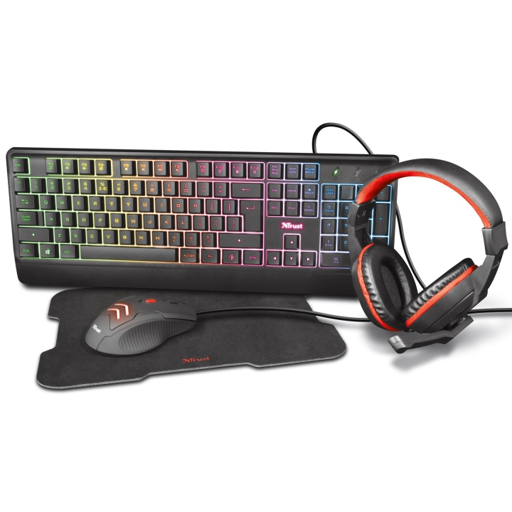 Trust Ziva 4-in-1 Gaming bundle (RGB keyboard version) i gruppen DATORER & KRINGUTRUSTNING / Gaming / Tangentbord hos TP E-commerce Nordic AB (C14112)