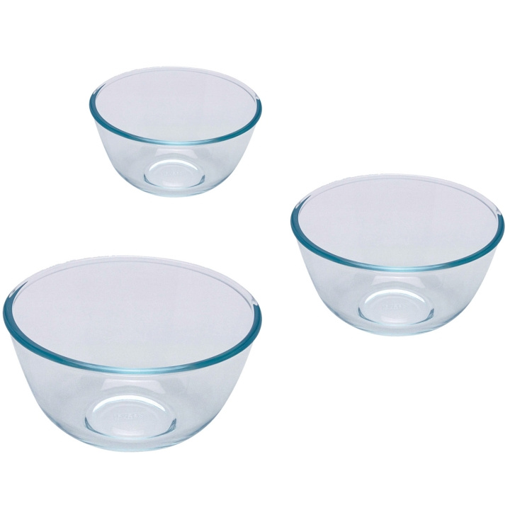 Pyrex Skålar 3set 0,5L 14cm 1,0L 17cm 2,0L 21cm i gruppen HEM, HUSHÅLL & TRÄDGÅRD / Köksredskap / Baktillbehör hos TP E-commerce Nordic AB (C14127)