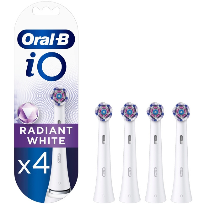 Oral B Borsthuvud iO Radiant White 4st i gruppen SKÖNHET & HÄLSA / Munvård / Eltandborstar hos TP E-commerce Nordic AB (C14134)