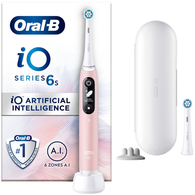 Oral B Eltandborste iO6 Series M6 Pink i gruppen SKÖNHET & HÄLSA / Munvård / Eltandborstar hos TP E-commerce Nordic AB (C14136)