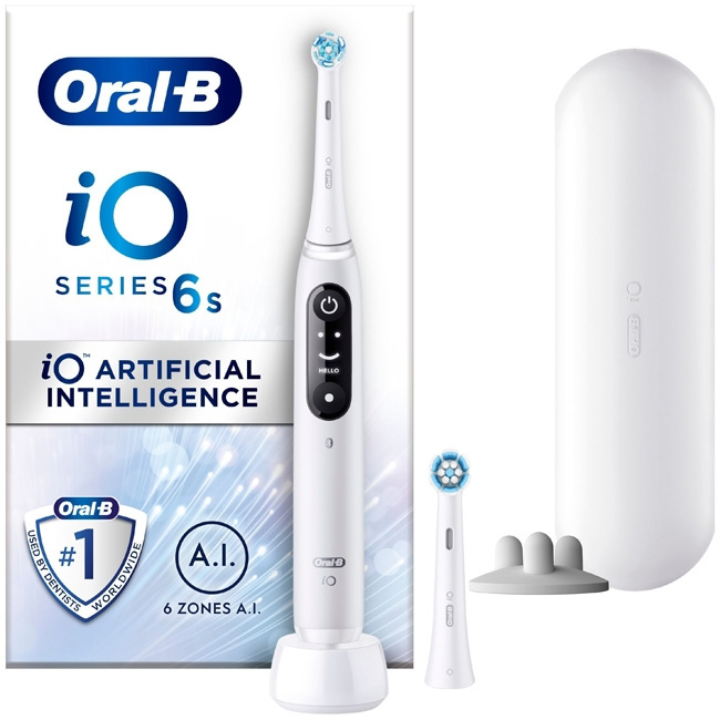 Oral B Eltandborste iO6 Series M6 White i gruppen SKÖNHET & HÄLSA / Munvård / Eltandborstar hos TP E-commerce Nordic AB (C14137)