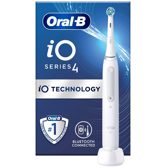 Oral B Eltandborste iO4 Quite White Without Travel Case i gruppen SKÖNHET & HÄLSA / Munvård / Eltandborstar hos TP E-commerce Nordic AB (C14141)