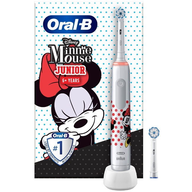 Oral B Eltandborste Pro 3 Junior Minnie i gruppen SKÖNHET & HÄLSA / Munvård / Eltandborstar hos TP E-commerce Nordic AB (C14162)