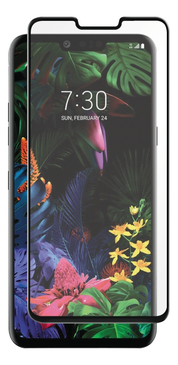LG G8 ThinQ, Full-Fit Glass, black i gruppen SMARTPHONE & SURFPLATTOR / Mobilskydd / Övriga modeller hos TP E-commerce Nordic AB (C14485)