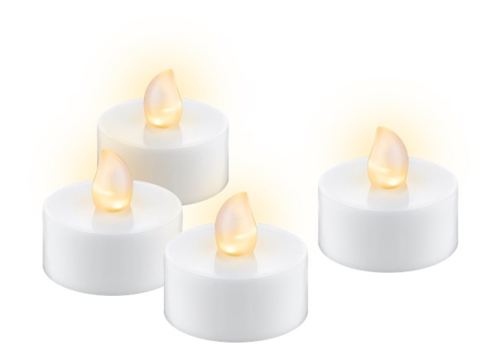 Goobay Set of 4 LED tea lights with timer i gruppen HEM, HUSHÅLL & TRÄDGÅRD / Inredning / Ljushållare & Ljuslyktor hos TP E-commerce Nordic AB (C14505)