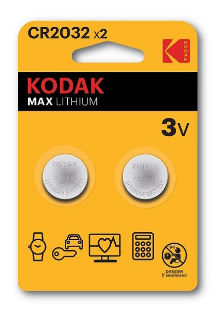 Kodak Max lithium CR2032 battery (2 pack) i gruppen HEMELEKTRONIK / Batterier & Laddare / Batterier / Knappcell hos TP E-commerce Nordic AB (C14520)