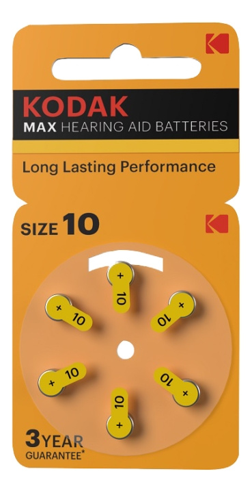 Kodak Hearing aid P10 battery (6 pack) i gruppen HEMELEKTRONIK / Batterier & Laddare / Batterier / Hörapparatsbatterier hos TP E-commerce Nordic AB (C14526)