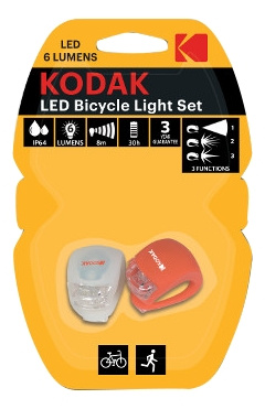 Kodak LED Bike Lights incl.2xCR2032 i gruppen SPORT, FRITID & HOBBY / Sportutrustning / Cykeltillbehör / Cykellampor hos TP E-commerce Nordic AB (C14620)