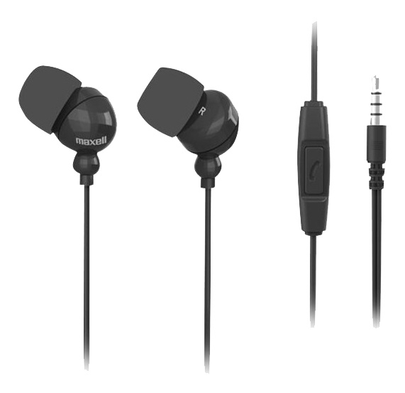 Maxell Plugz + Mic Earphones w/ mic inear wired 3.5mm jack i gruppen HEMELEKTRONIK / Ljud & Bild / Hörlurar & Tillbehör / Hörlurar hos TP E-commerce Nordic AB (C14630)