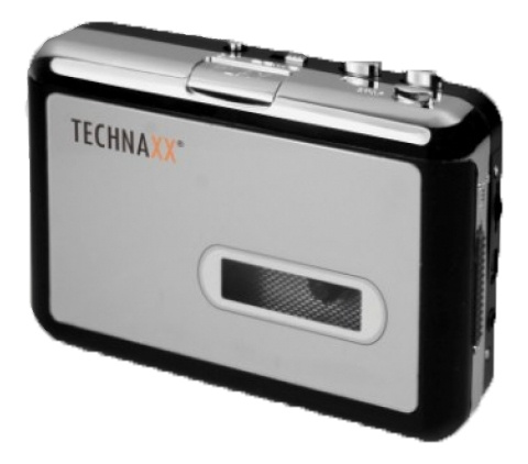 Technaxx Digital converter for cassette tapes, 64 – 320 kbps, silver i gruppen HEMELEKTRONIK / Ljud & Bild / Hemmabio, HiFi & Bärbart / Kassett-digitalisering hos TP E-commerce Nordic AB (C14690)