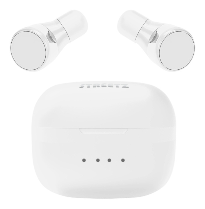 streetz True Wireless stay-in-ear, dual earbuds, charge case, white i gruppen HEMELEKTRONIK / Ljud & Bild / Hörlurar & Tillbehör / Hörlurar hos TP E-commerce Nordic AB (C14723)