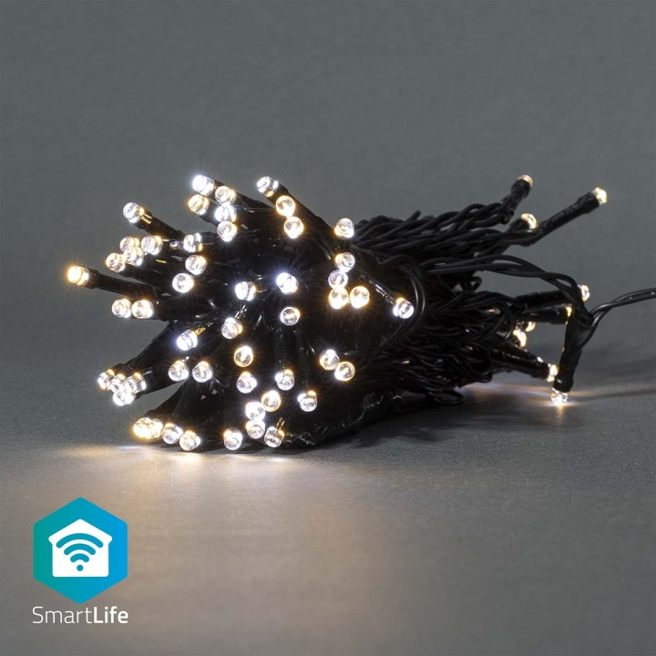 Nedis SmartLife Julbelysning | Sträng | Wi-Fi | Varm till cool vit | 50 LED\'s | 5.00 m | Android™ / IOS i gruppen HEM, HUSHÅLL & TRÄDGÅRD / Smarta hem / Smart belysning hos TP E-commerce Nordic AB (C14822)