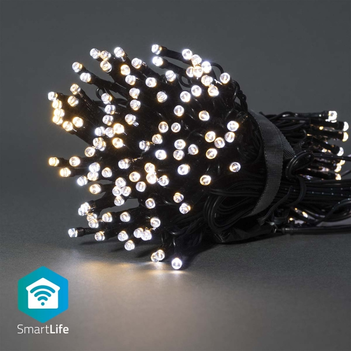 Nedis SmartLife Julbelysning | Sträng | Wi-Fi | Varm till cool vit | 100 LED\'s | 10.0 m | Android™ / IOS i gruppen HEM, HUSHÅLL & TRÄDGÅRD / Smarta hem / Smart belysning hos TP E-commerce Nordic AB (C14823)