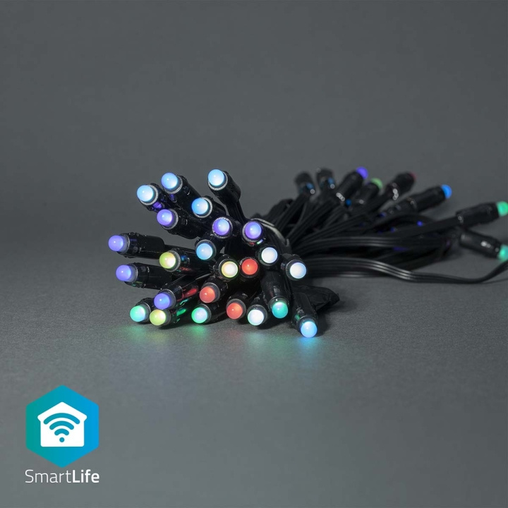 Nedis SmartLife Julbelysning | Festljus | Wi-Fi | RGB | 48 LED\'s | 10.80 m | Android™ / IOS i gruppen HEM, HUSHÅLL & TRÄDGÅRD / Smarta hem / Smart belysning hos TP E-commerce Nordic AB (C14829)