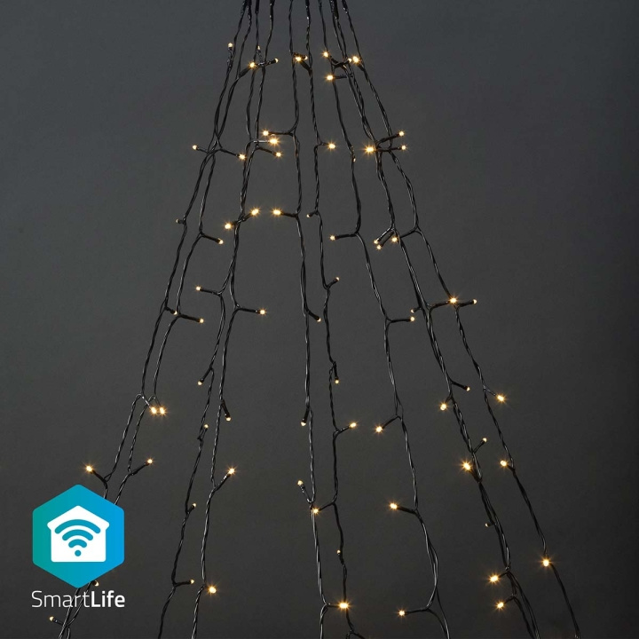 Nedis SmartLife Julbelysning | Träd | Wi-Fi | Varm Vit | 200 LED\'s | 20.0 m | 10 x 2 m | Android™ / IOS i gruppen HEM, HUSHÅLL & TRÄDGÅRD / Smarta hem / Smart belysning hos TP E-commerce Nordic AB (C14833)