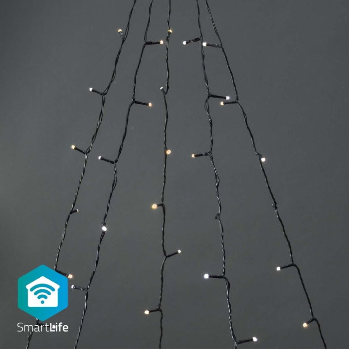 Nedis SmartLife Julbelysning | Träd | Wi-Fi | Varm till cool vit | 200 LED\'s | 20.0 m | 5 x 4 m | Android™ / IOS i gruppen HEMELEKTRONIK / Belysning / Julbelysning hos TP E-commerce Nordic AB (C14836)
