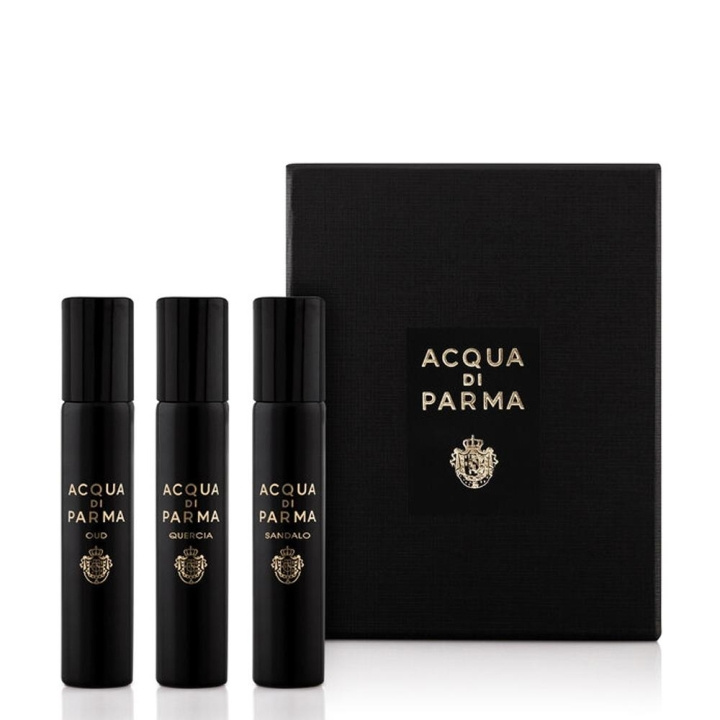 Giftset Acqua di Parma Oud Edp 7ml + Quercia Edp 7ml + Sandalo Edp 7ml i gruppen SKÖNHET & HÄLSA / Doft & Parfym / Parfym / Parfym för henne hos TP E-commerce Nordic AB (C14877)