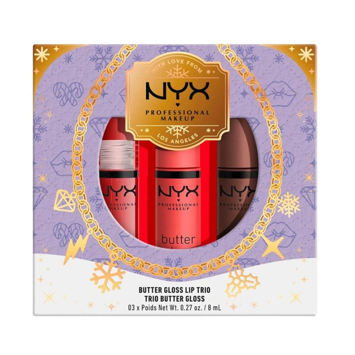 NYX PROF. MAKEUP Butter Gloss Trio i gruppen SKÖNHET & HÄLSA / Makeup / Läppar / Läppglans & Plumper hos TP E-commerce Nordic AB (C14929)