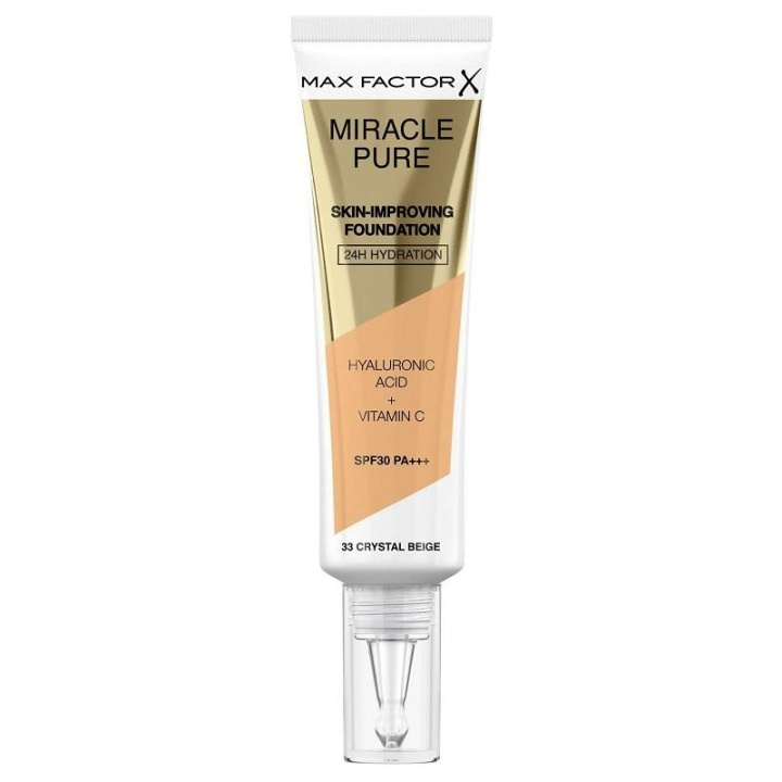 Max Factor Miracle Pure Skin-Improving Foundation 33 Crystal Beige 30ml i gruppen SKÖNHET & HÄLSA / Makeup / Basmakeup / Foundation hos TP E-commerce Nordic AB (C15018)