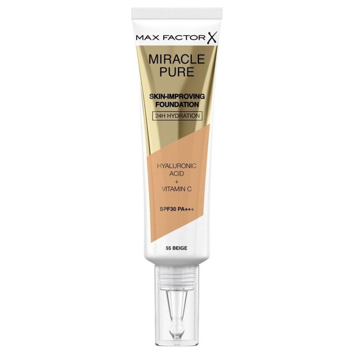 Max Factor Miracle Pure Skin-Improving Foundation 55 Beige 30ml i gruppen SKÖNHET & HÄLSA / Makeup / Basmakeup / Foundation hos TP E-commerce Nordic AB (C15020)