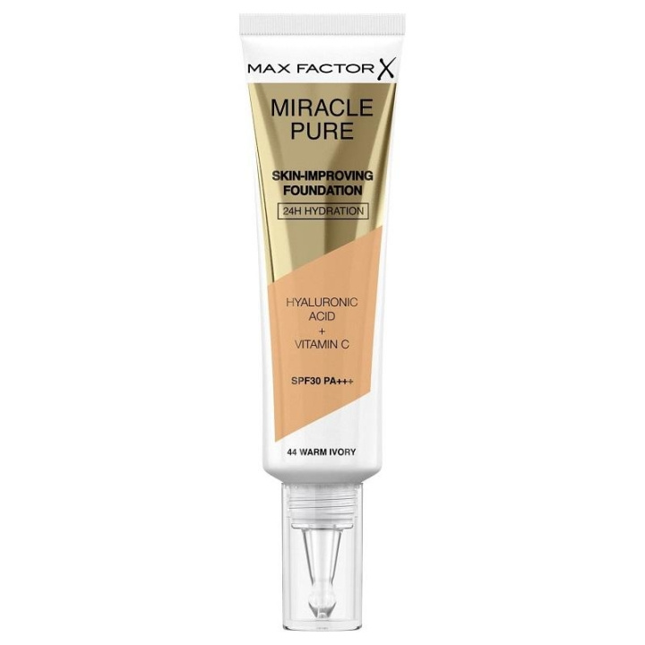 Max Factor Miracle Pure Skin-Improving Foundation 44 Warm Ivory 30ml i gruppen SKÖNHET & HÄLSA / Makeup / Basmakeup / Foundation hos TP E-commerce Nordic AB (C15022)