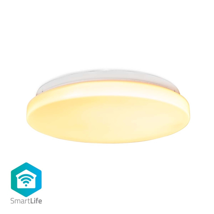 Nedis SmartLife Taklampa | Wi-Fi | RGB / Varm till cool vit | Rund | Diameter: 260 mm | 1820 lm | 3000 - 6500 K | IP20 | Energiklass: F | Android™ / IOS i gruppen HEMELEKTRONIK / Belysning / Taklampor hos TP E-commerce Nordic AB (C15076)