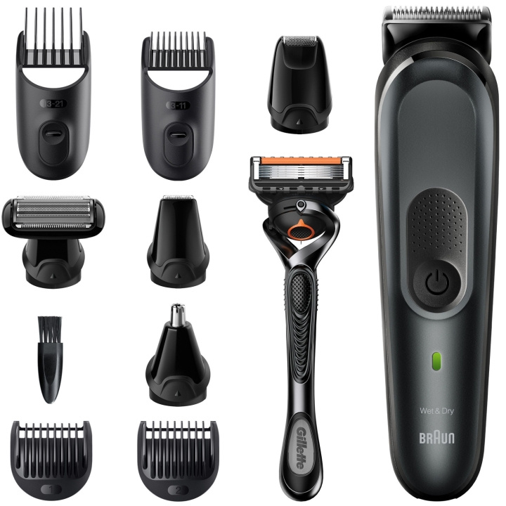 Braun Multigroomer MGK7321 10-i-1 kit i gruppen SKÖNHET & HÄLSA / Hår & Styling / Rakning & Trimning / Skäggtrimmers & Tillbehör hos TP E-commerce Nordic AB (C15181)