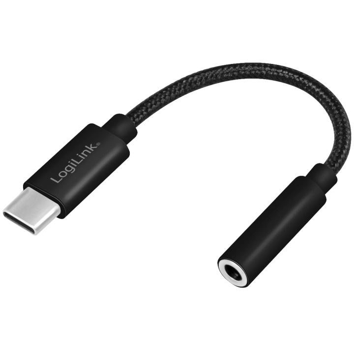 LogiLink USB-C 3,5mm-ljudadapter m DAC 13cm nylonkabel i gruppen HEMELEKTRONIK / Kablar & Adaptrar / Ljud Analog / Adaptrar hos TP E-commerce Nordic AB (C15288)