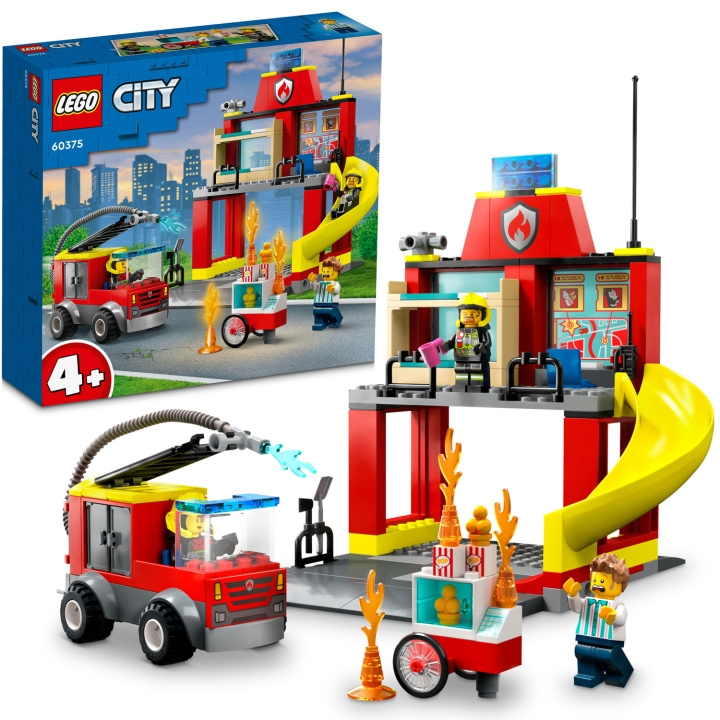 LEGO Brandstation och brandbil 60375 i gruppen LEKSAKER, BARN- & BABYPRODUKTER / Leksaker / Byggleksaker / Lego hos TP E-commerce Nordic AB (C15360)