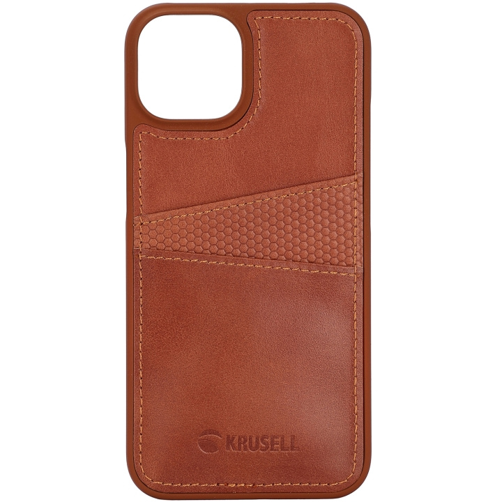 Krusell Leather CardCover iPhone 14 Pro Cognac i gruppen SMARTPHONE & SURFPLATTOR / Mobilskydd / Apple / iPhone 14 hos TP E-commerce Nordic AB (C15374)