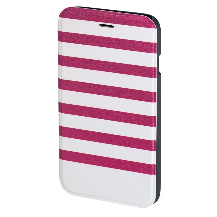 HAMA Plånboksväska DesignLine iPhone6/6S Stripe Rosa/Vit i gruppen SMARTPHONE & SURFPLATTOR / Mobilskydd / Apple / iPhone 6/6S hos TP E-commerce Nordic AB (C15488)