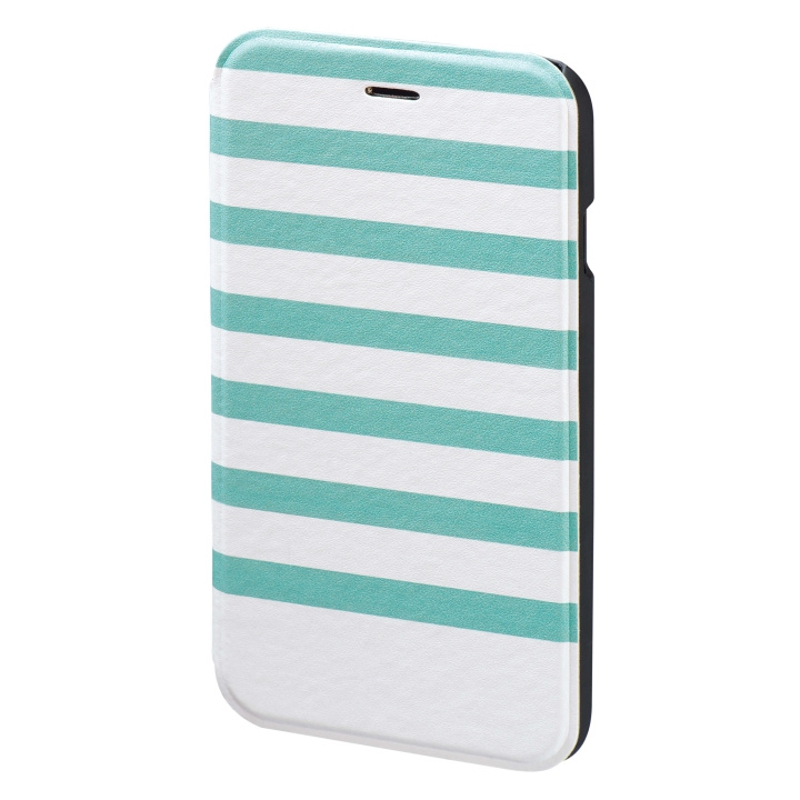 HAMA Plånboksväska DesignLine iPhone6/6S Stripe Grön/Vit i gruppen SMARTPHONE & SURFPLATTOR / Mobilskydd / Apple / iPhone 6/6S hos TP E-commerce Nordic AB (C15489)