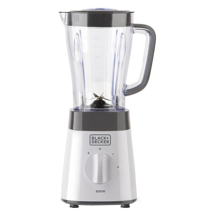 BLACK+DECKER Jar Blender 500W White i gruppen HEM, HUSHÅLL & TRÄDGÅRD / Hushållsmaskiner / Matberedare & Köksassistenter / Mixer & Blender hos TP E-commerce Nordic AB (C15603)
