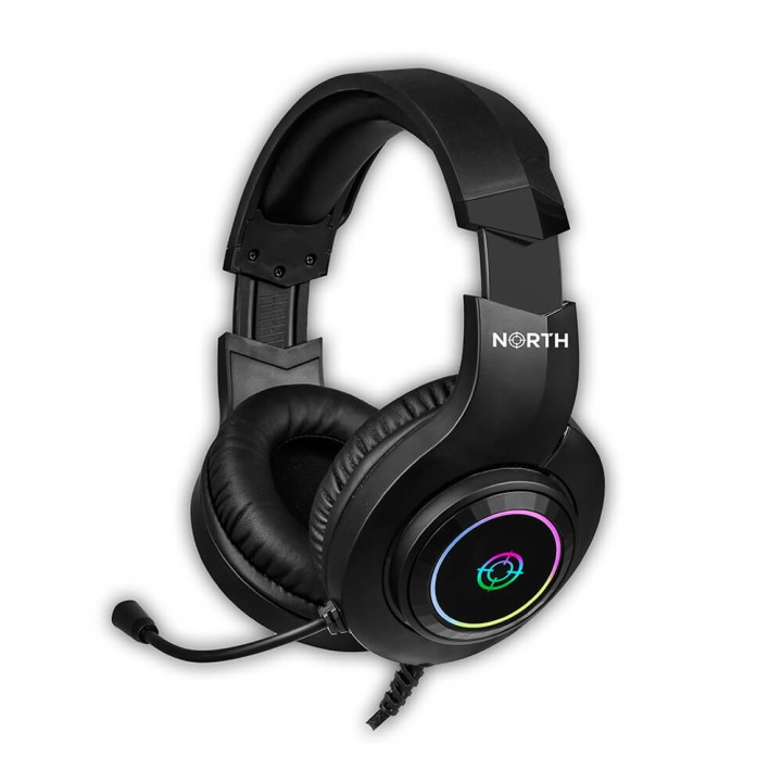 NORTH Gaming-Headset H100 RGB i gruppen DATORER & KRINGUTRUSTNING / Gaming / Headset hos TP E-commerce Nordic AB (C15681)