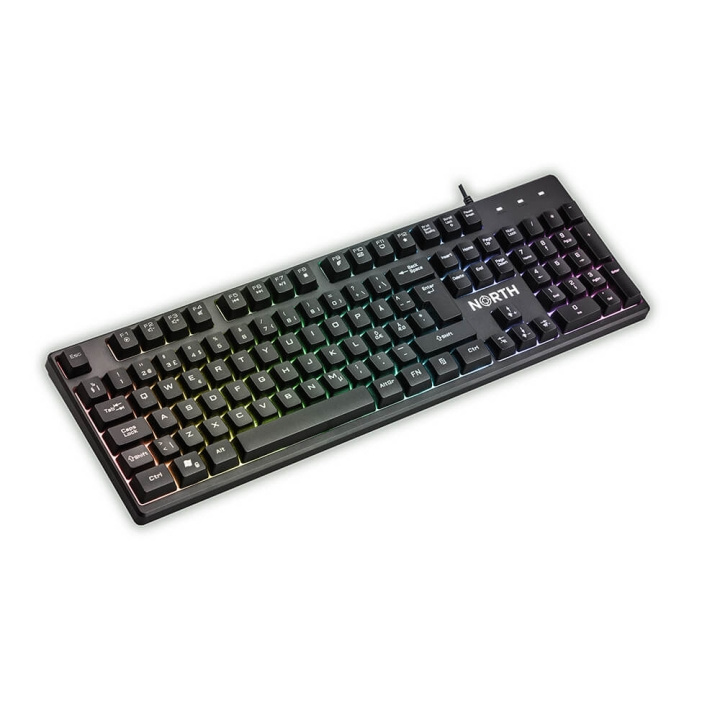 North Gaming Tangentbord K100 RGB i gruppen DATORER & KRINGUTRUSTNING / Gaming / Tangentbord hos TP E-commerce Nordic AB (C15682)