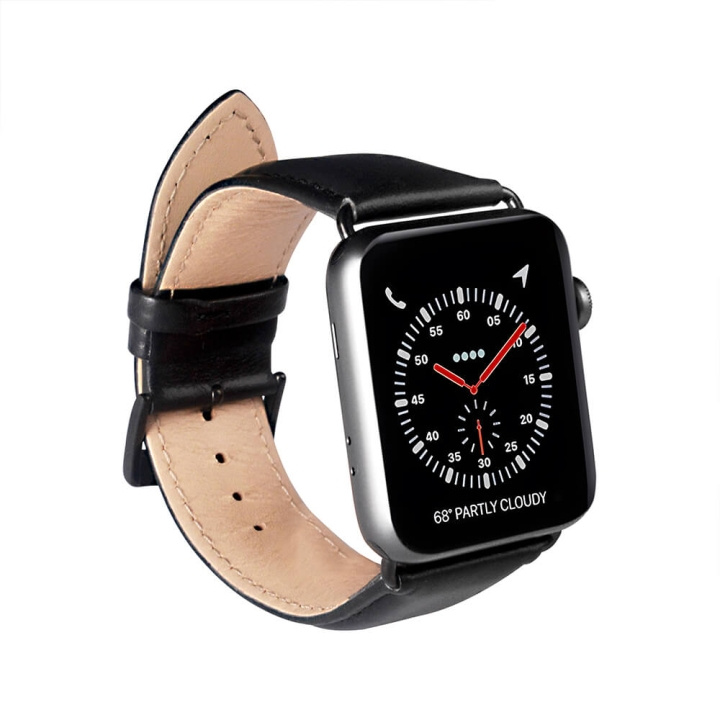 BUFFALO Klockarmband Svart Apple Watch 42/44/45mm i gruppen SPORT, FRITID & HOBBY / Smartwatch & Aktivitetsarmband / Tillbehör hos TP E-commerce Nordic AB (C15695)
