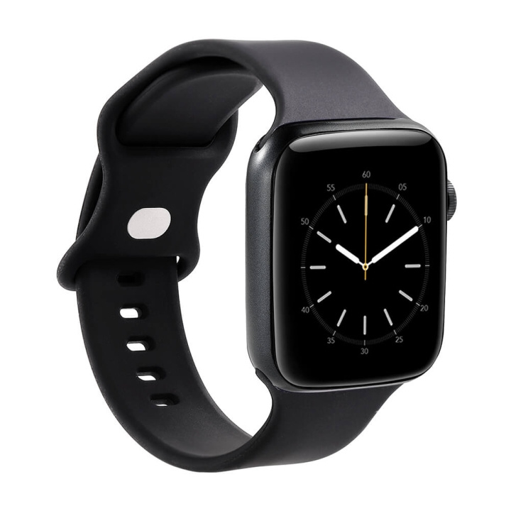Klockarmband i Silikon till Apple Watch 38/40/41mm, SVART i gruppen SPORT, FRITID & HOBBY / Smartwatch & Aktivitetsarmband / Tillbehör hos TP E-commerce Nordic AB (C15820)