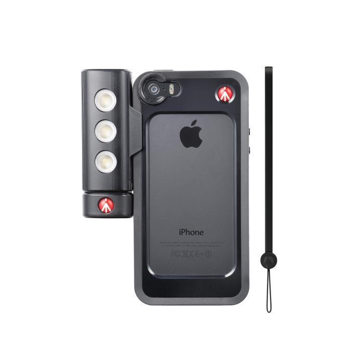 MANFROTTO Skal+LED-Belysning MKLKLYP5S Svart iPhone5 i gruppen SMARTPHONE & SURFPLATTOR / Mobilskydd / Apple / iPhone 5/5S/SE / Skal hos TP E-commerce Nordic AB (C15873)