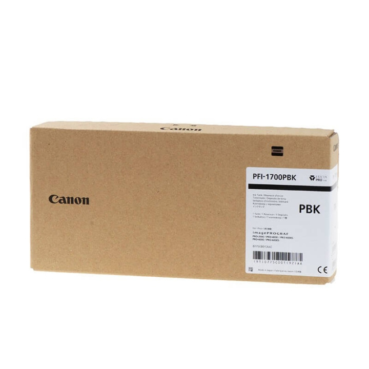 Canon Bläck 0775C001 PFI-1700 Fotosvart i gruppen DATORER & KRINGUTRUSTNING / Skrivare & Tillbehör / Bläck & Toner / Bläckpatroner / Canon hos TP E-commerce Nordic AB (C15901)