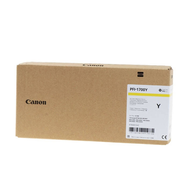 Canon Bläck 0778C001 PFI-1700 Gul i gruppen DATORER & KRINGUTRUSTNING / Skrivare & Tillbehör / Bläck & Toner / Bläckpatroner / Canon hos TP E-commerce Nordic AB (C15904)