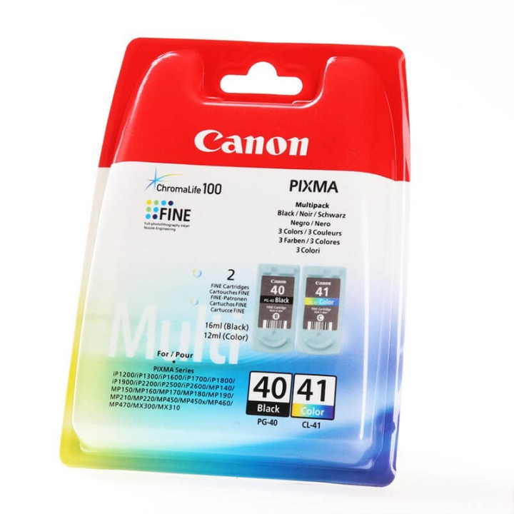 Canon Bläck 0615B043 PG-40/CL-41 Multipack i gruppen DATORER & KRINGUTRUSTNING / Skrivare & Tillbehör / Bläck & Toner / Bläckpatroner / Canon hos TP E-commerce Nordic AB (C15963)